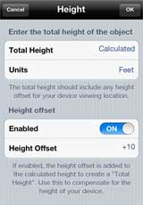 Height entry