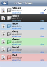 Select color theme